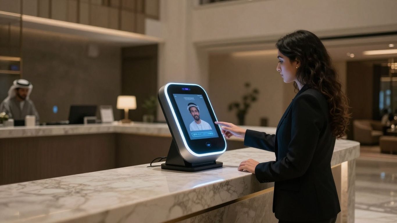 AI voice bot at a hotel front desk