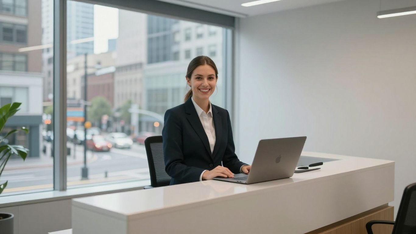 Electrician business owner reviewing financial reports.