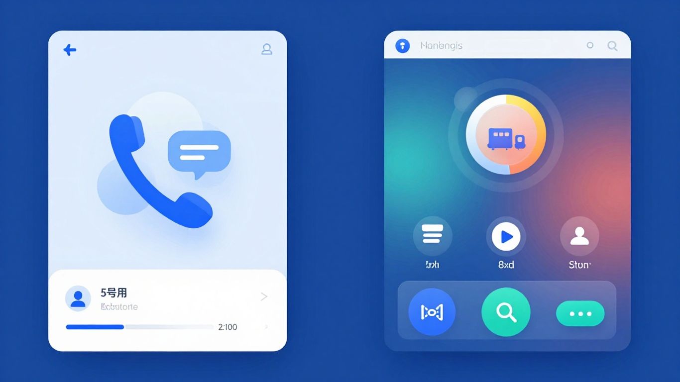 Virtual receptionist interfaces comparing Smith.ai and My AI Front Desk.