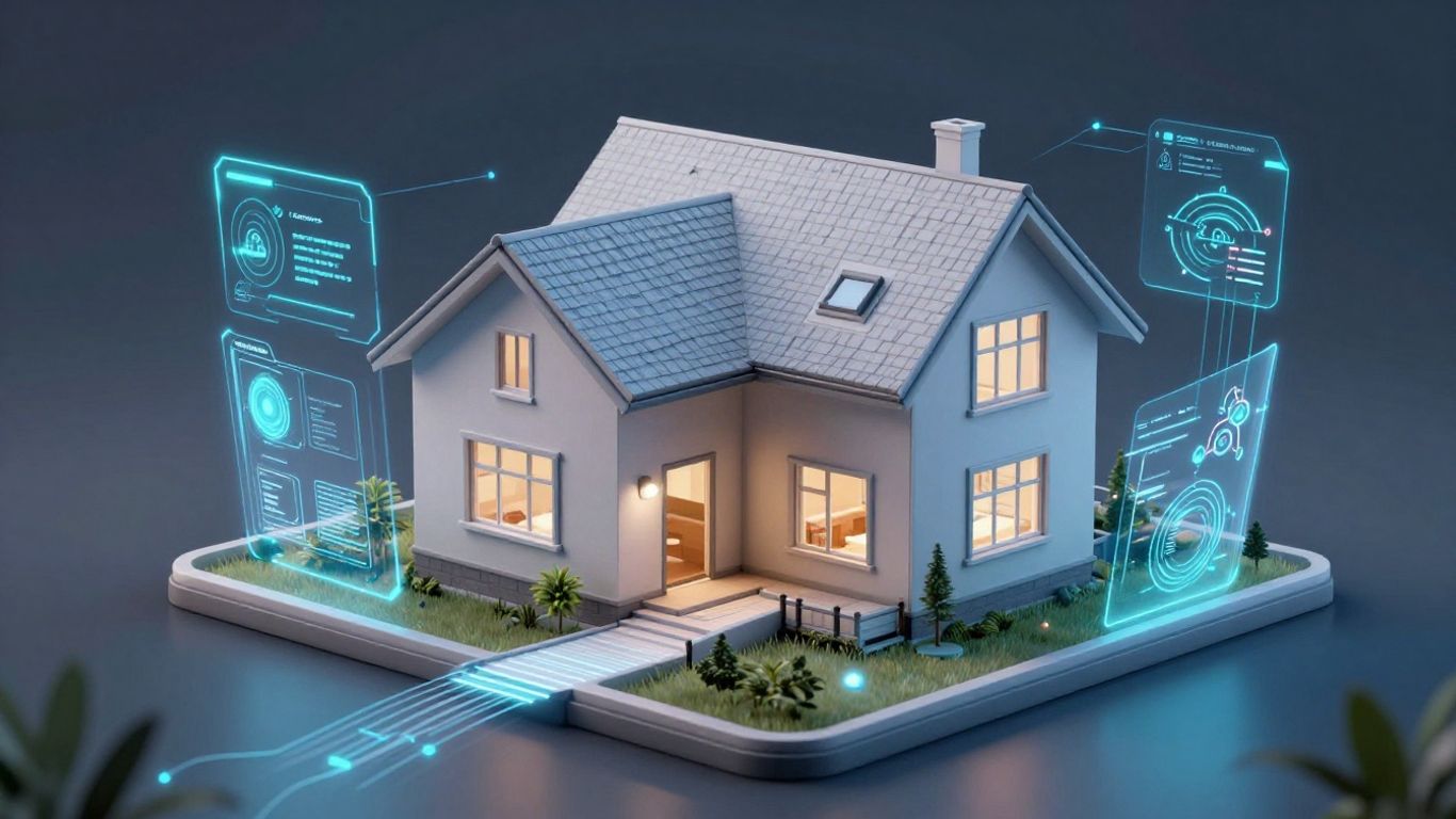 AI agent interacting with a digital house model.