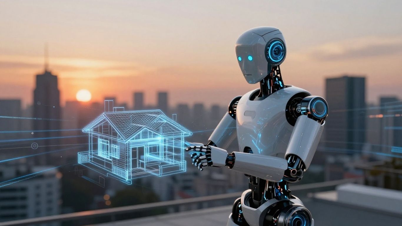 AI agent interacting with digital property blueprint