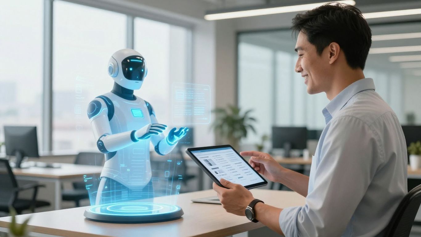 AI assistant helping real estate agent with property listings