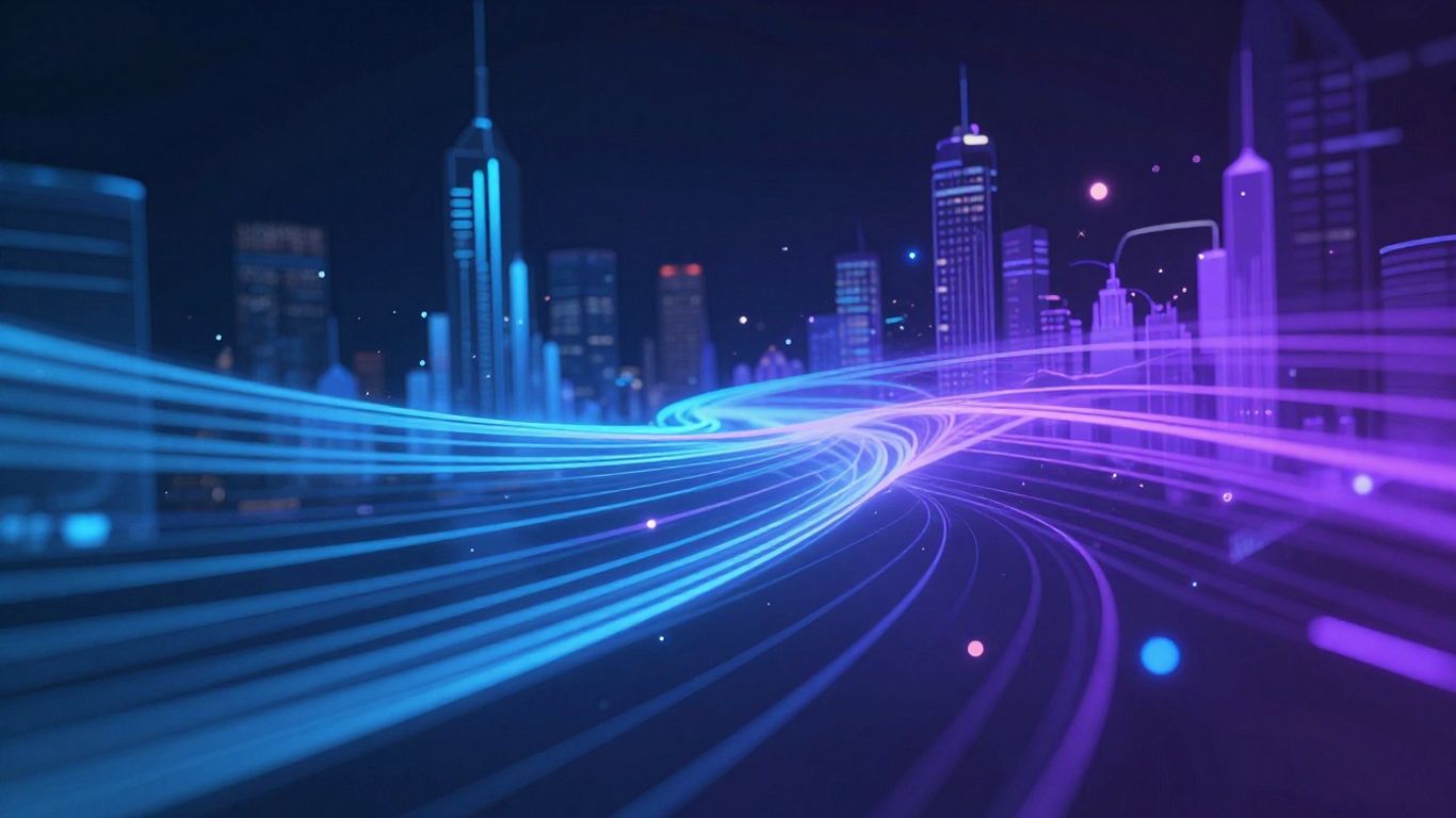 AI real estate marketing abstract data visualization