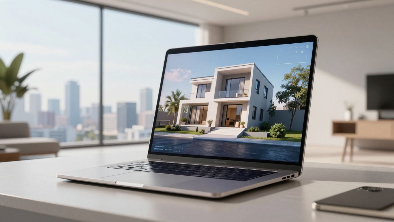 AI-powered home design visualization software interface.