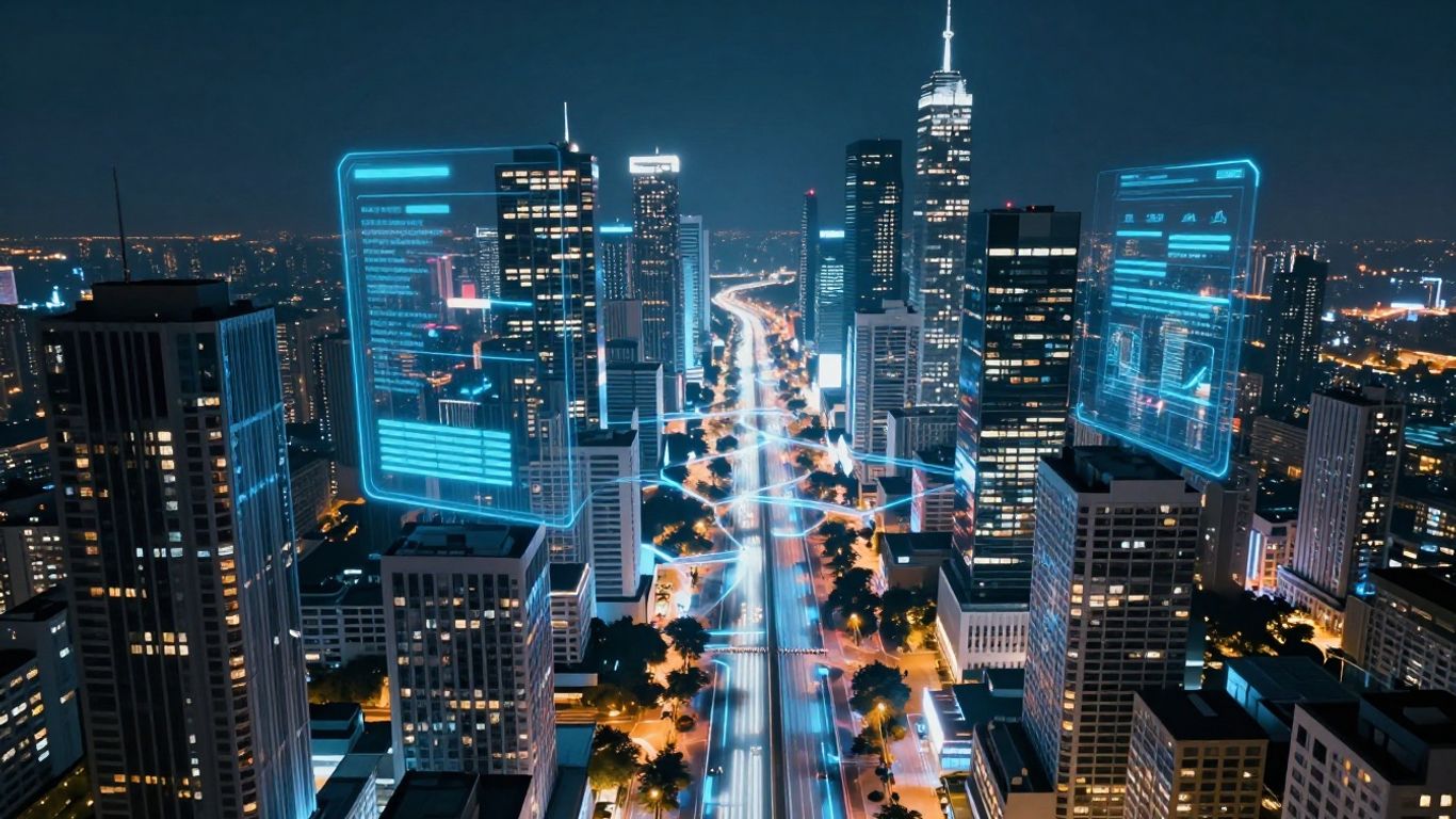 AI agent in real estate cityscape