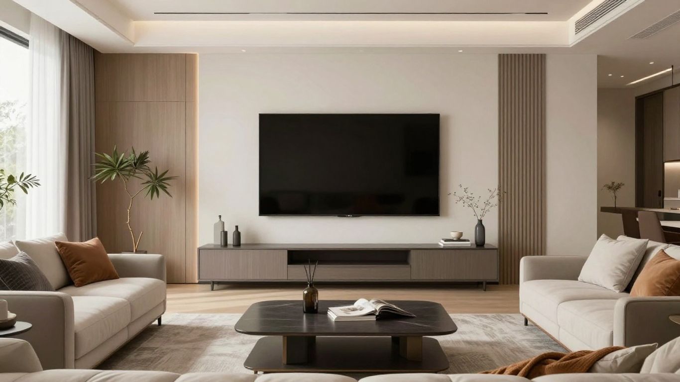 AI-staged living room interior