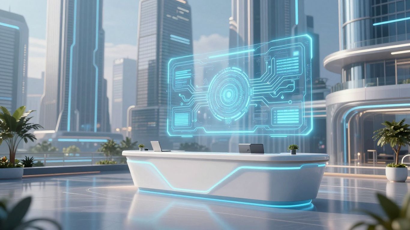 Futuristic real estate AI interface