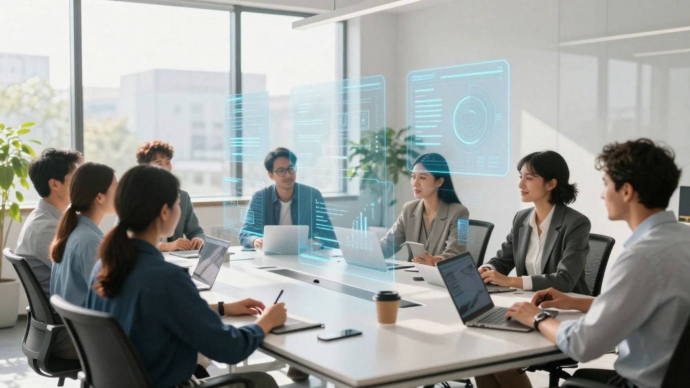 AI assisting real estate operations with data visualization.