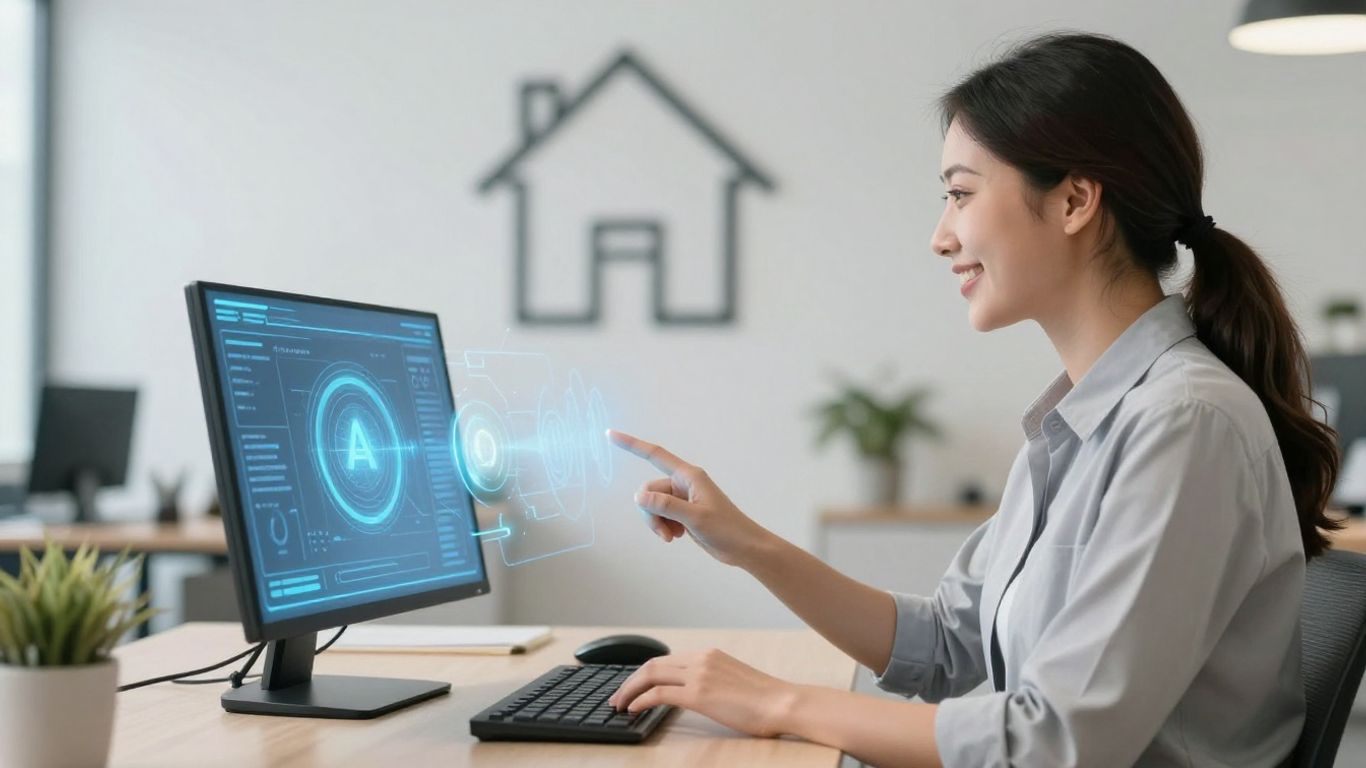 AI receptionist managing home services operations visually.
