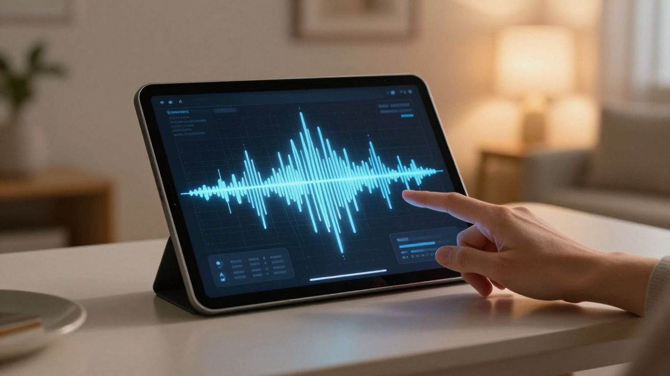 AI voice technology in a modern home setting.