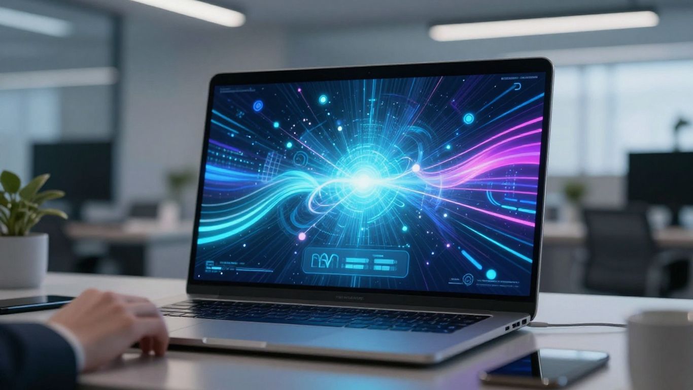 AI real estate tools on a laptop screen.