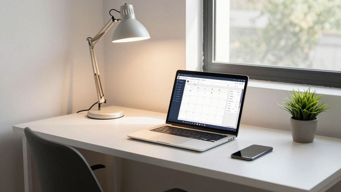 Clockwise AI tool interface on a laptop.