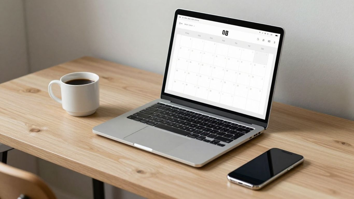 AI appointment scheduling tool interface on a laptop.