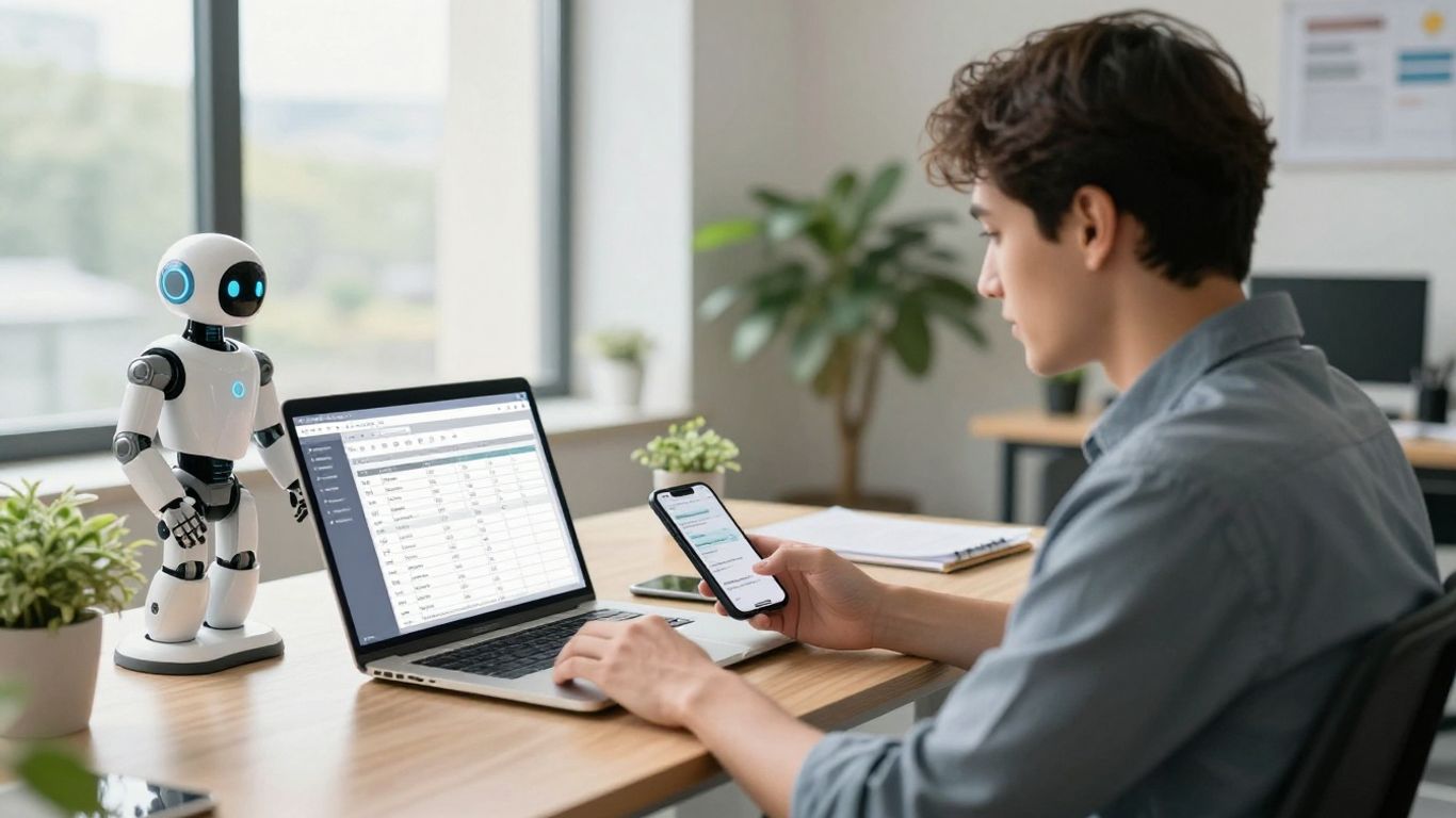 AI robot assists professional with easy appointment scheduling