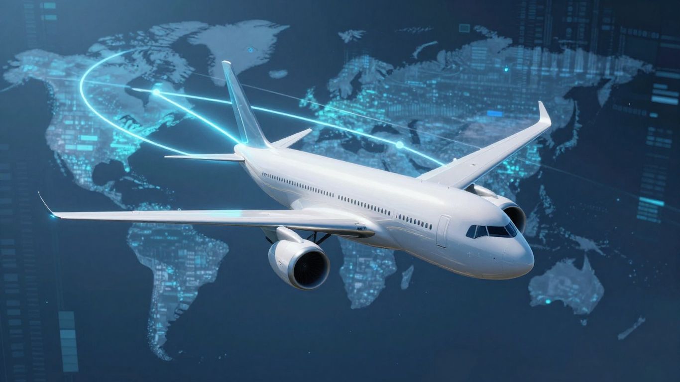 AI flight booking technology revolutionizing air travel.