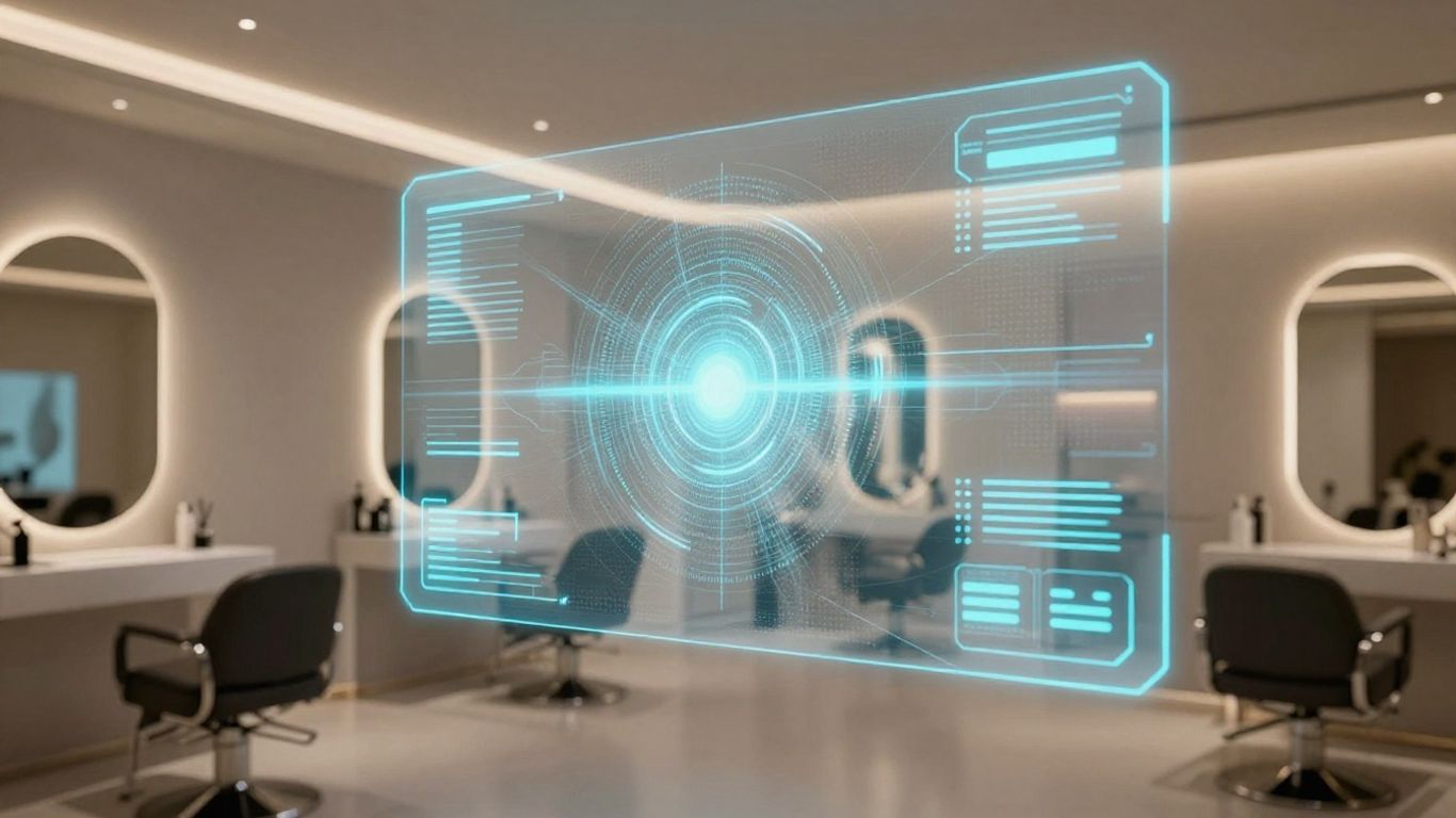 AI analytics in a modern beauty salon