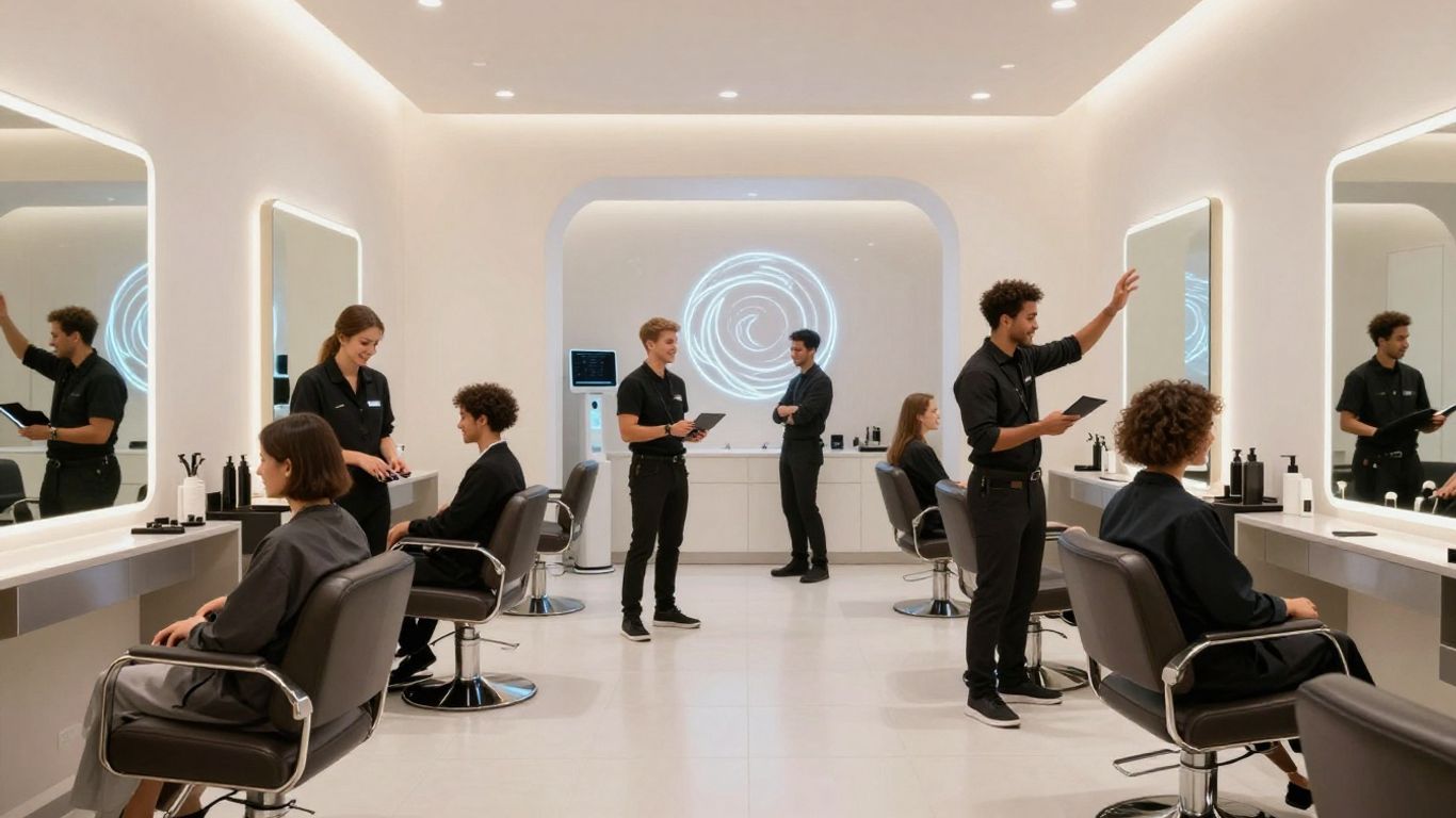 AI transforming a modern salon business.