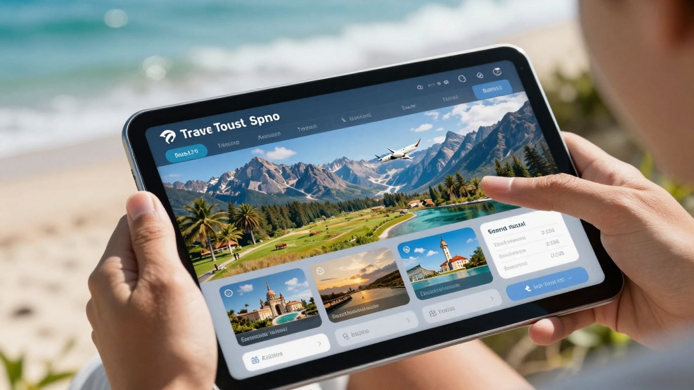 AI travel booking interface