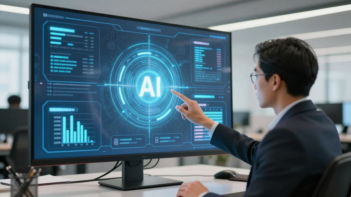 Sales rep using AI tool