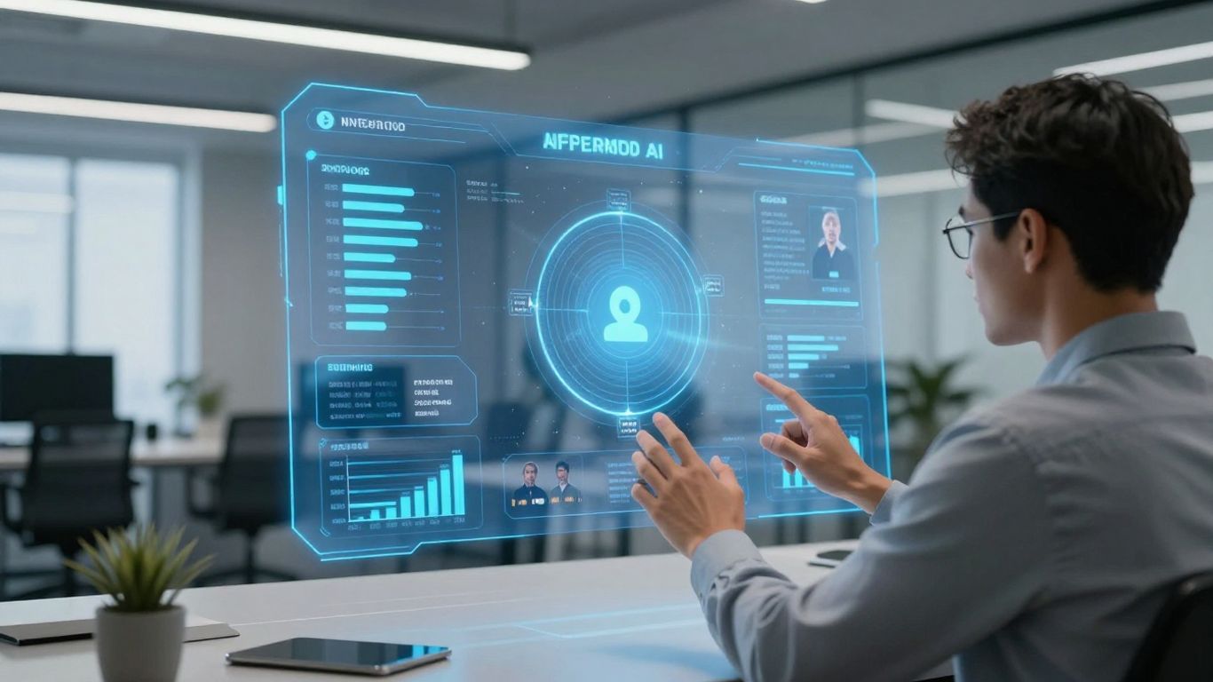 Sales rep using AI tool