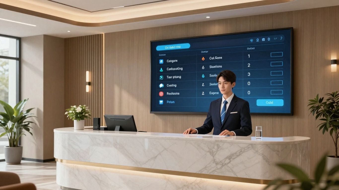 AI hotel receptionist system interface