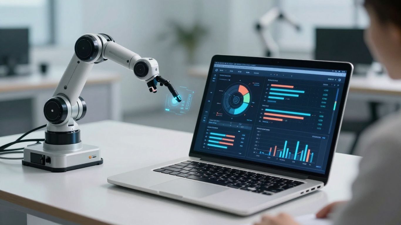 AI automating financial advisory services with modern technology.