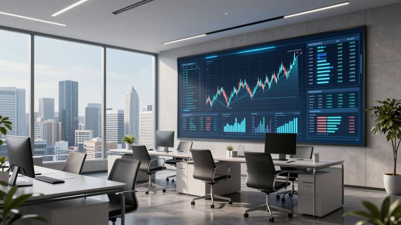 Upstart AI financial advisory office interior