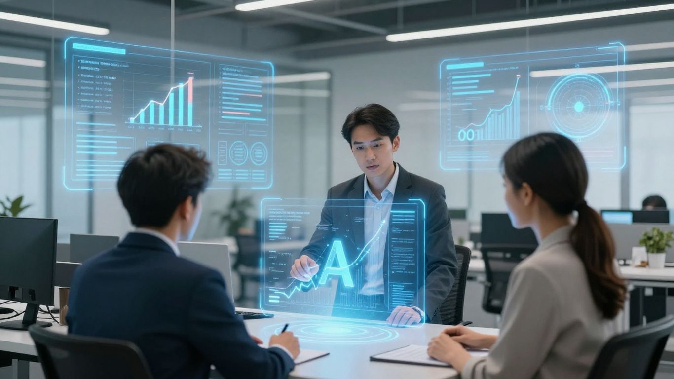 Financial advisor using AI marketing tools for growth.