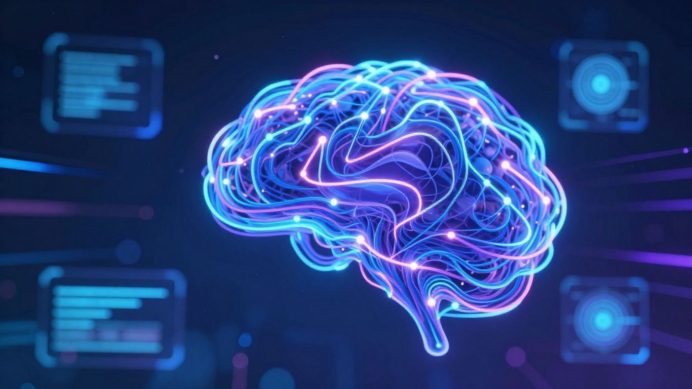 Futuristic AI neural network interface