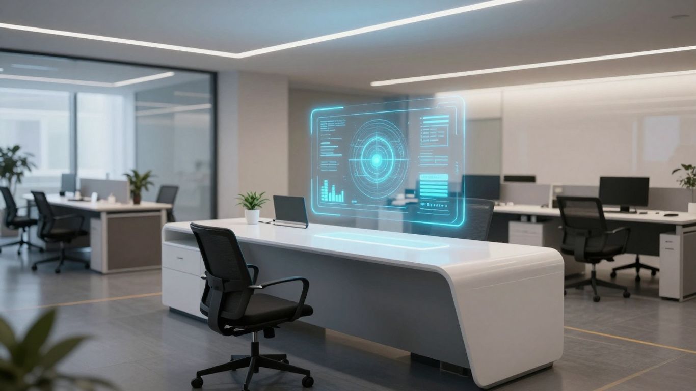 Sonant AI Receptionist interface in a modern office.