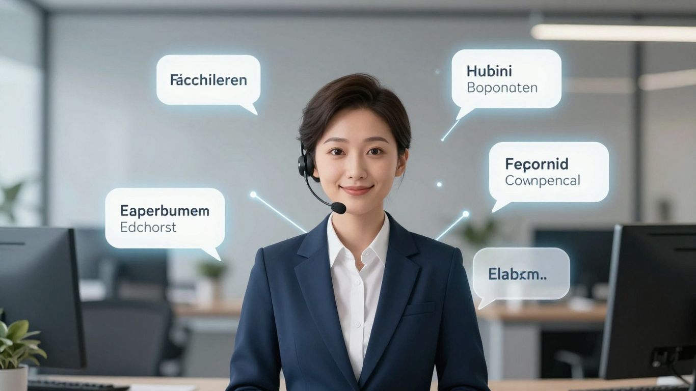 AI receptionist communicating in multiple languages