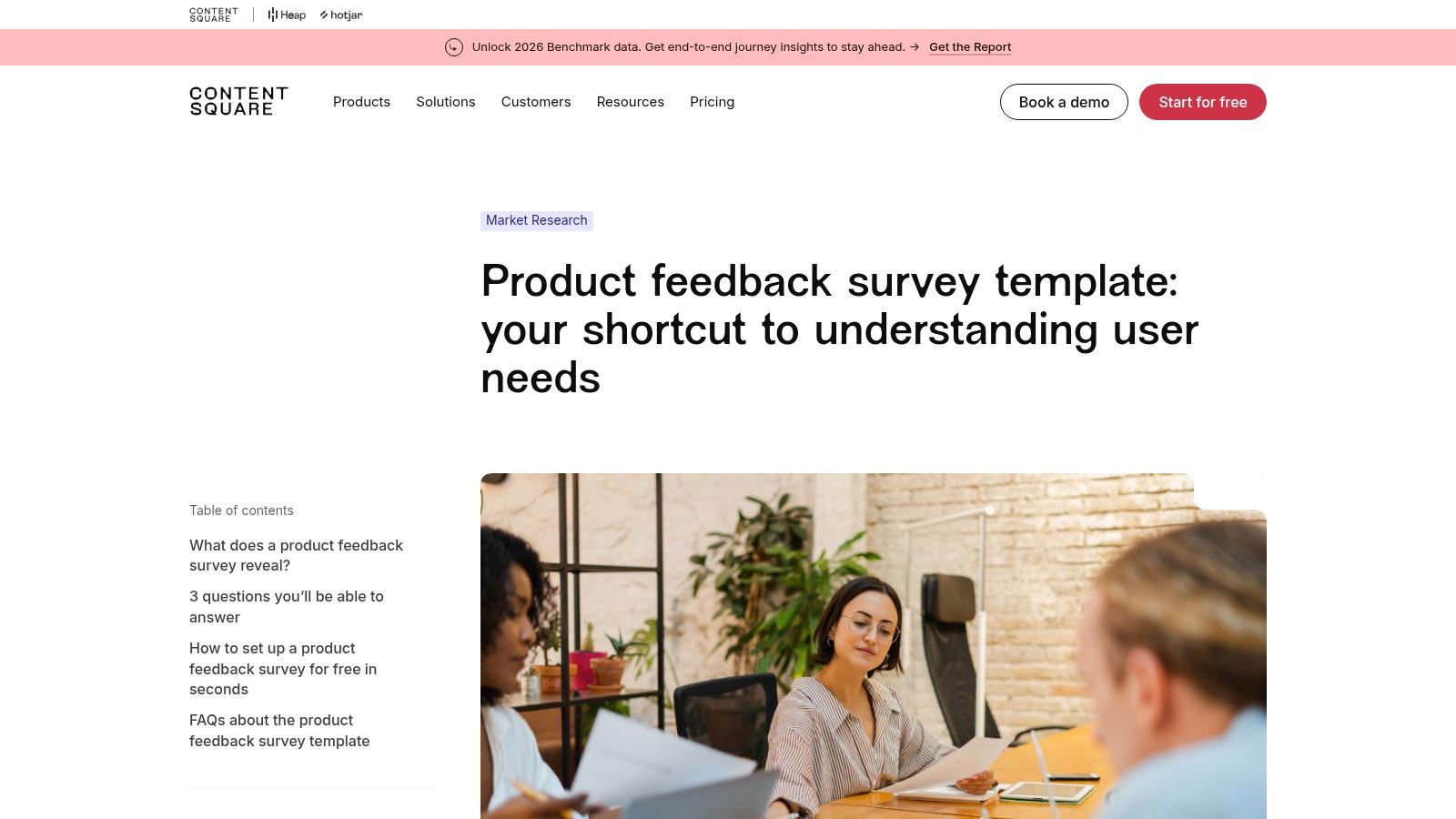 Hotjar – Survey templates (VoC, product, concept testing)