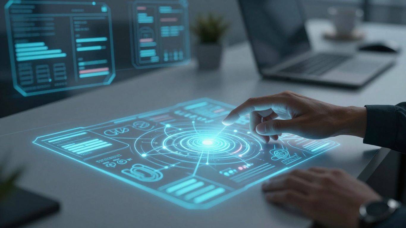 AI assistant interface interacting with property management data.