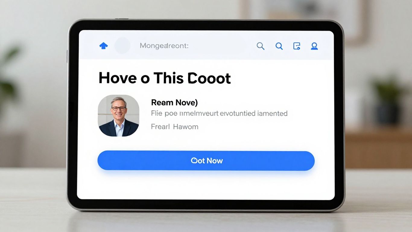 AI chatbot interface on a tablet for realtors.