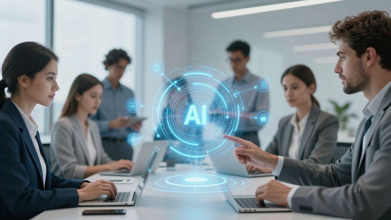 AI interface interacting with people for lead capture.