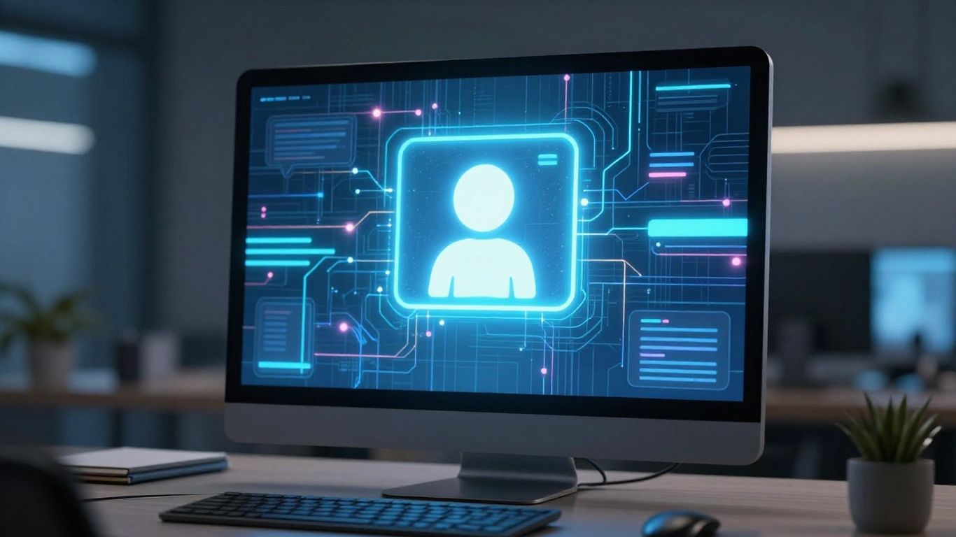 AI chatbot interface on a computer screen