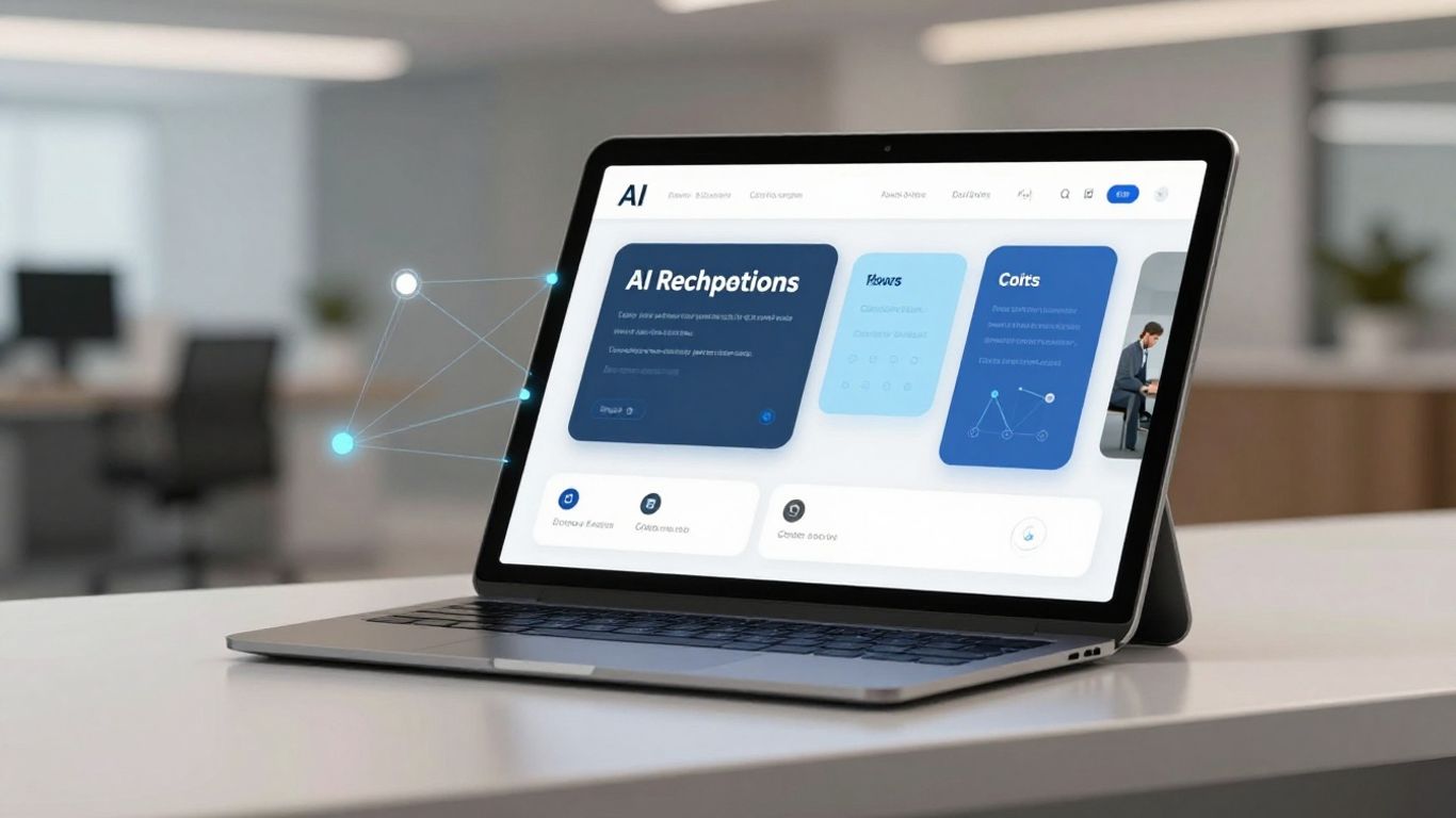 AI receptionist interface connecting business tools