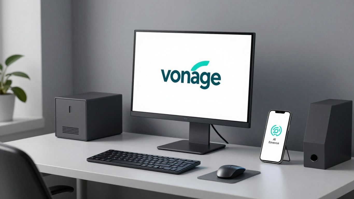 Vonage AI answering phone service on a smartphone.