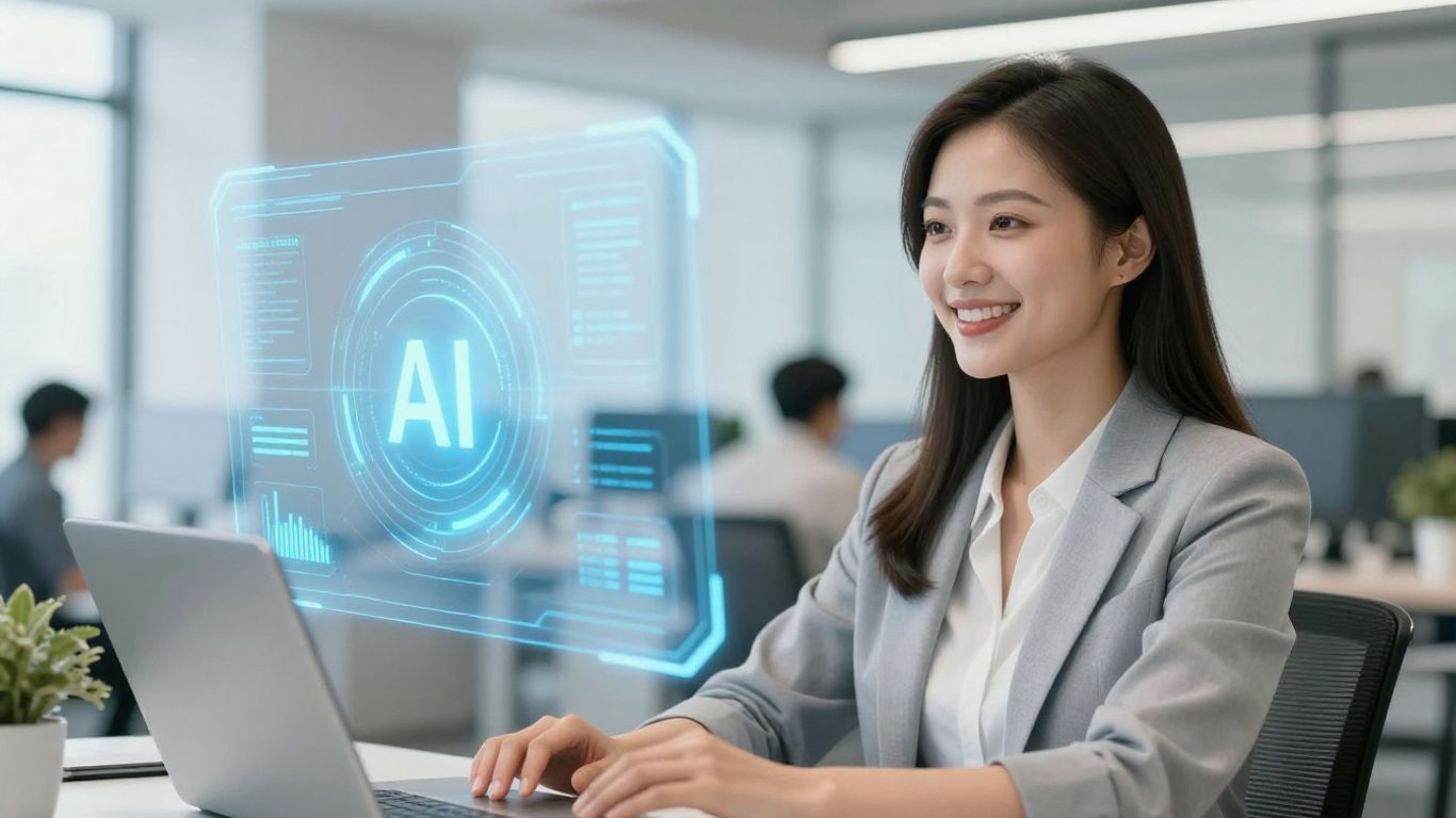 AI phone receptionist assisting a business agent.