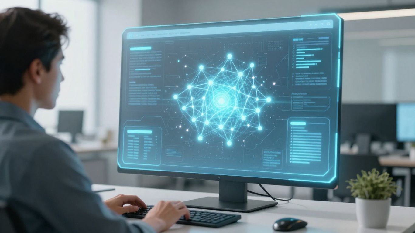 AI call answering business growth hologram