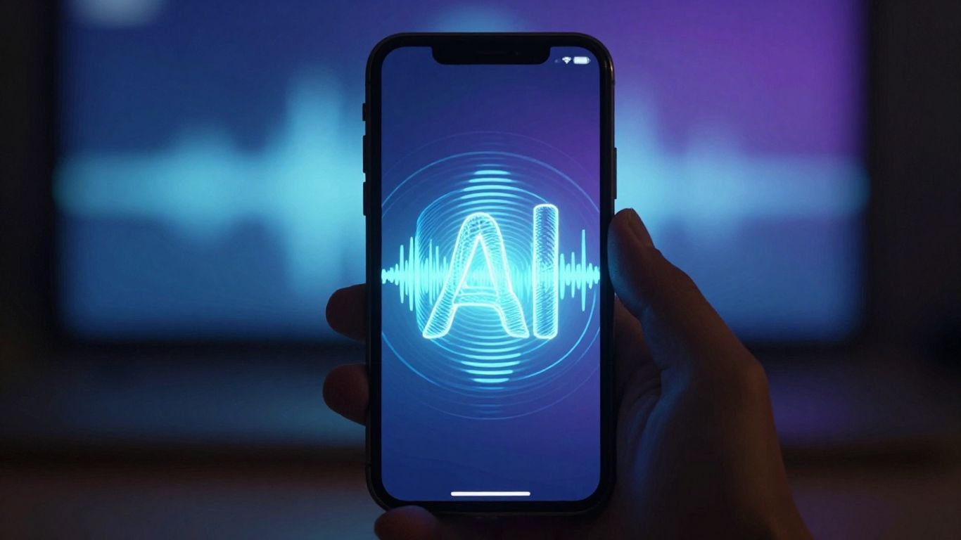 AI phone answering service interface on a smartphone.