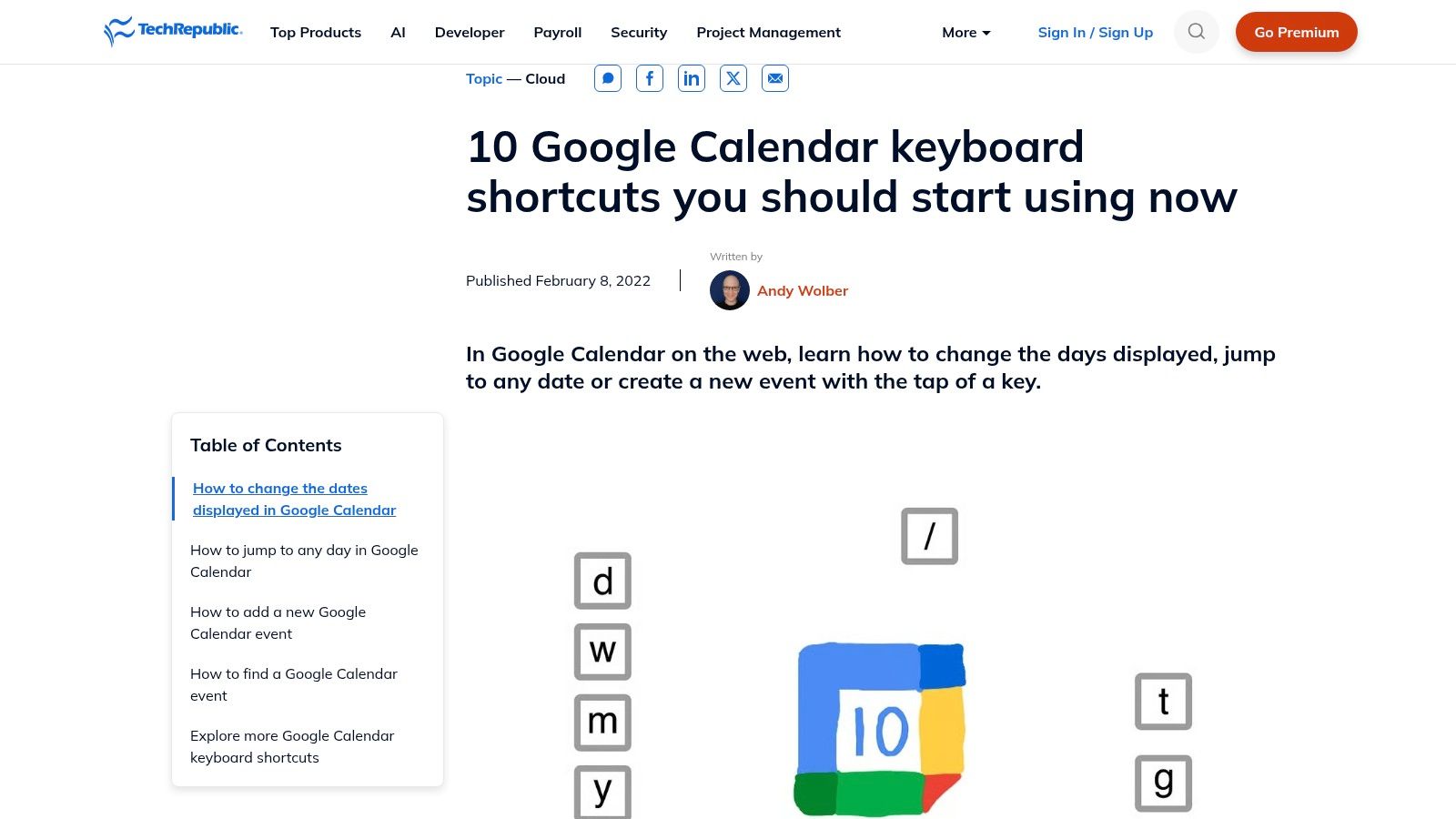 TechRepublic: “10 Google Calendar keyboard shortcuts you should start using now”