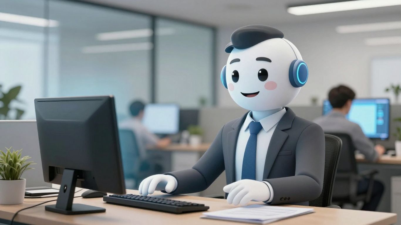 AI receptionist assisting a small business.