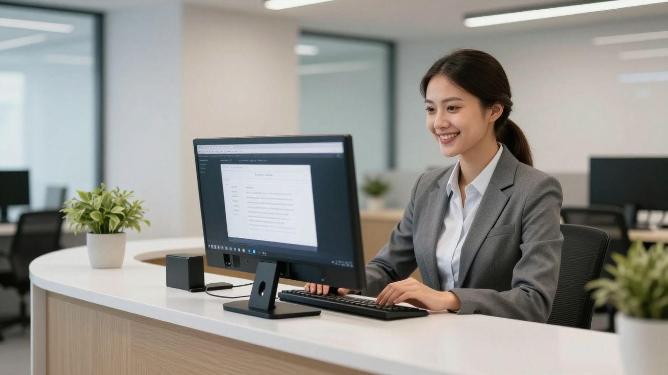 Frontdesk AI answering service reception area