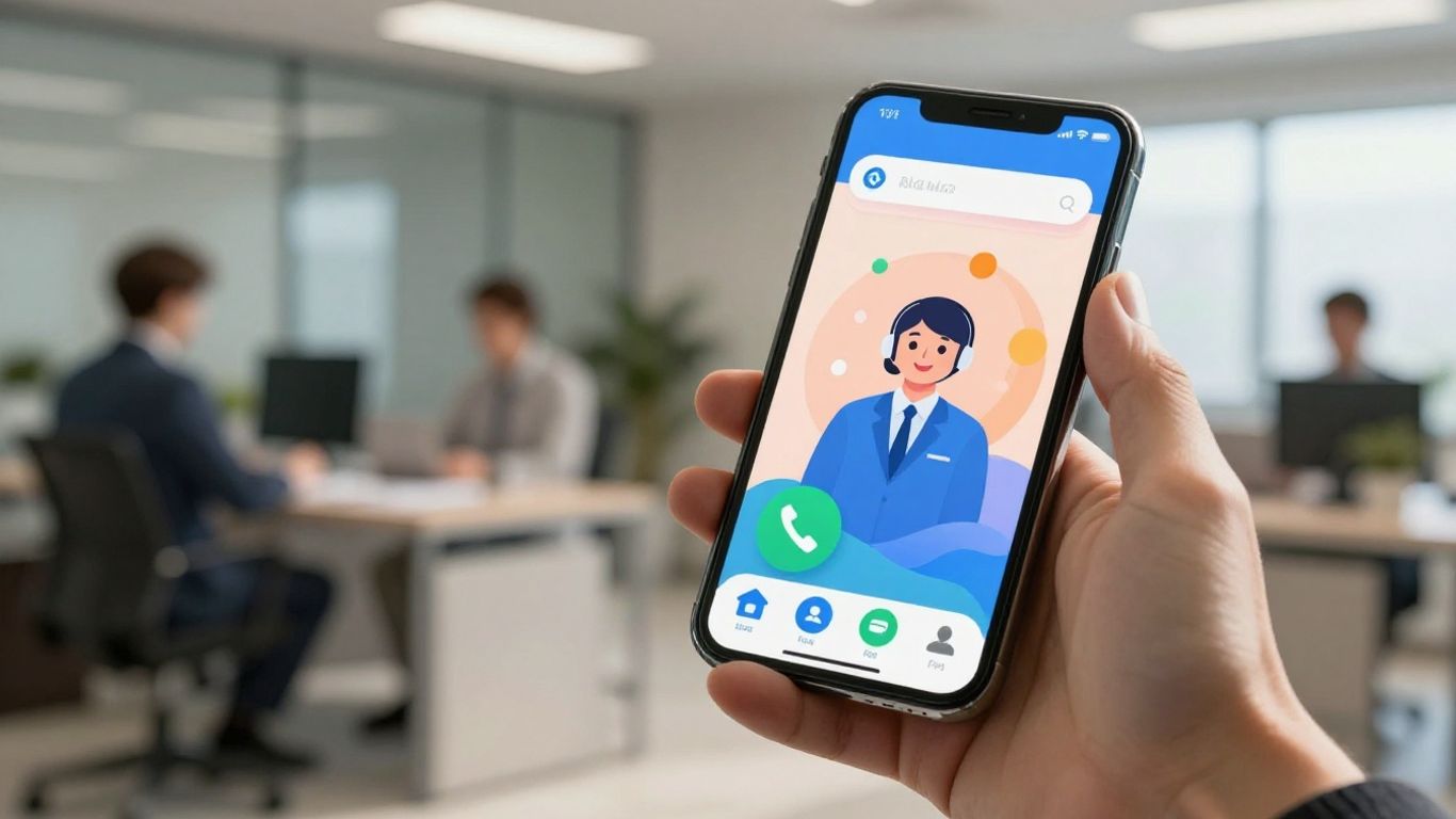 Smartphone app for live answering service integration