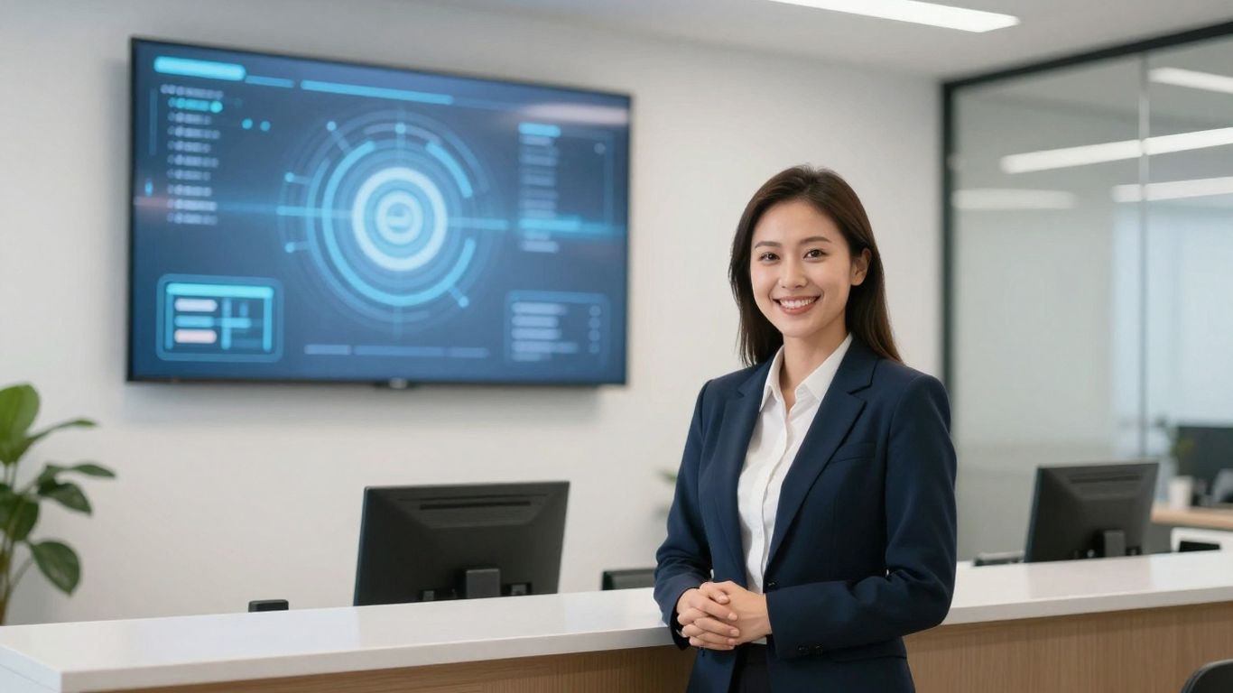 AI receptionist assisting a small business.