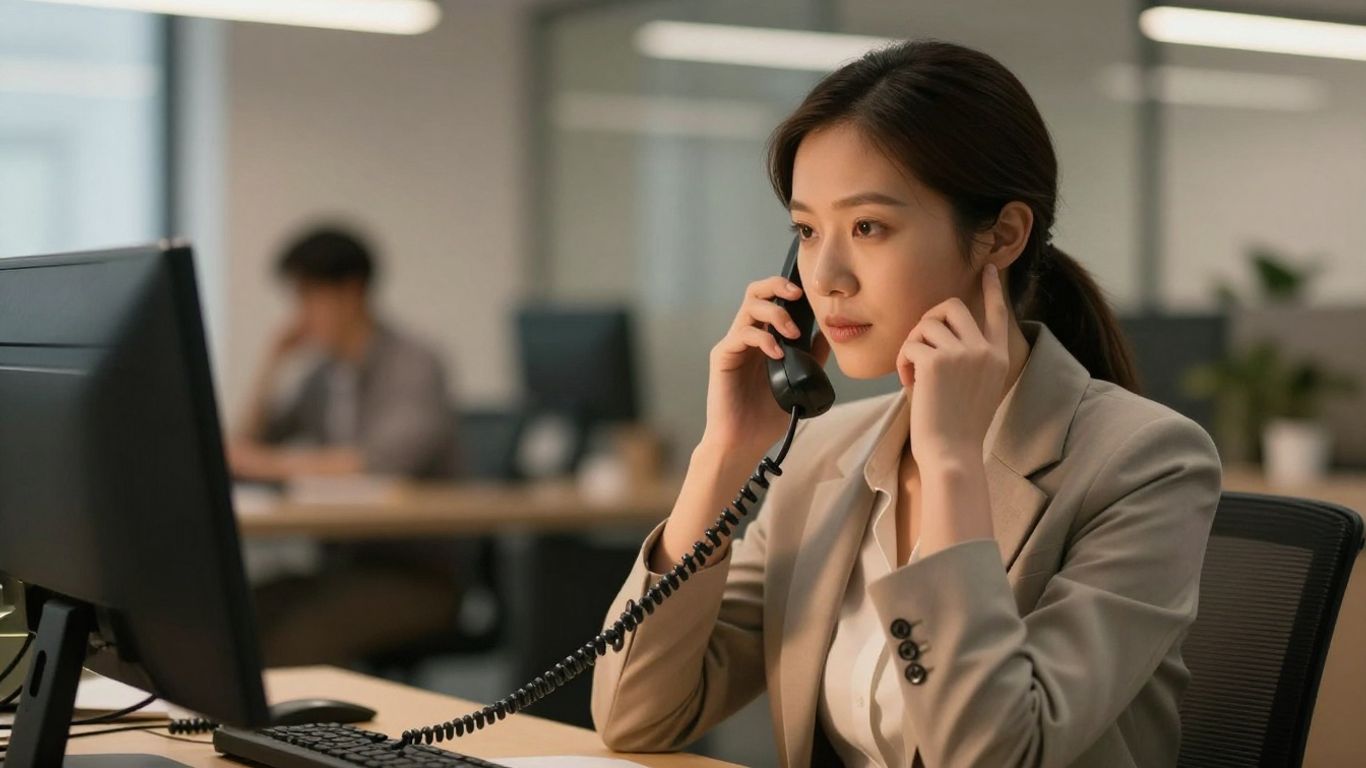 Professional answering calls after hours.