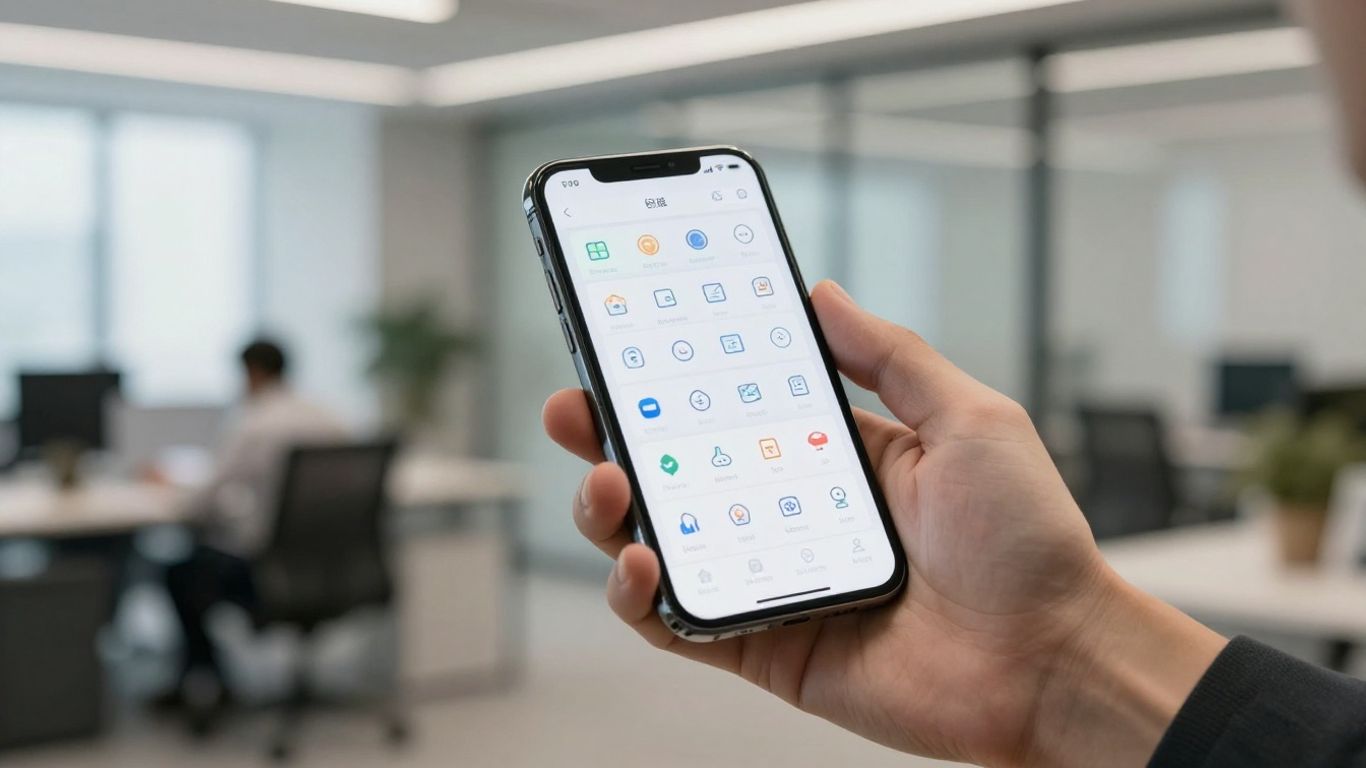 Law firm telephone answering service interface on a smartphone.