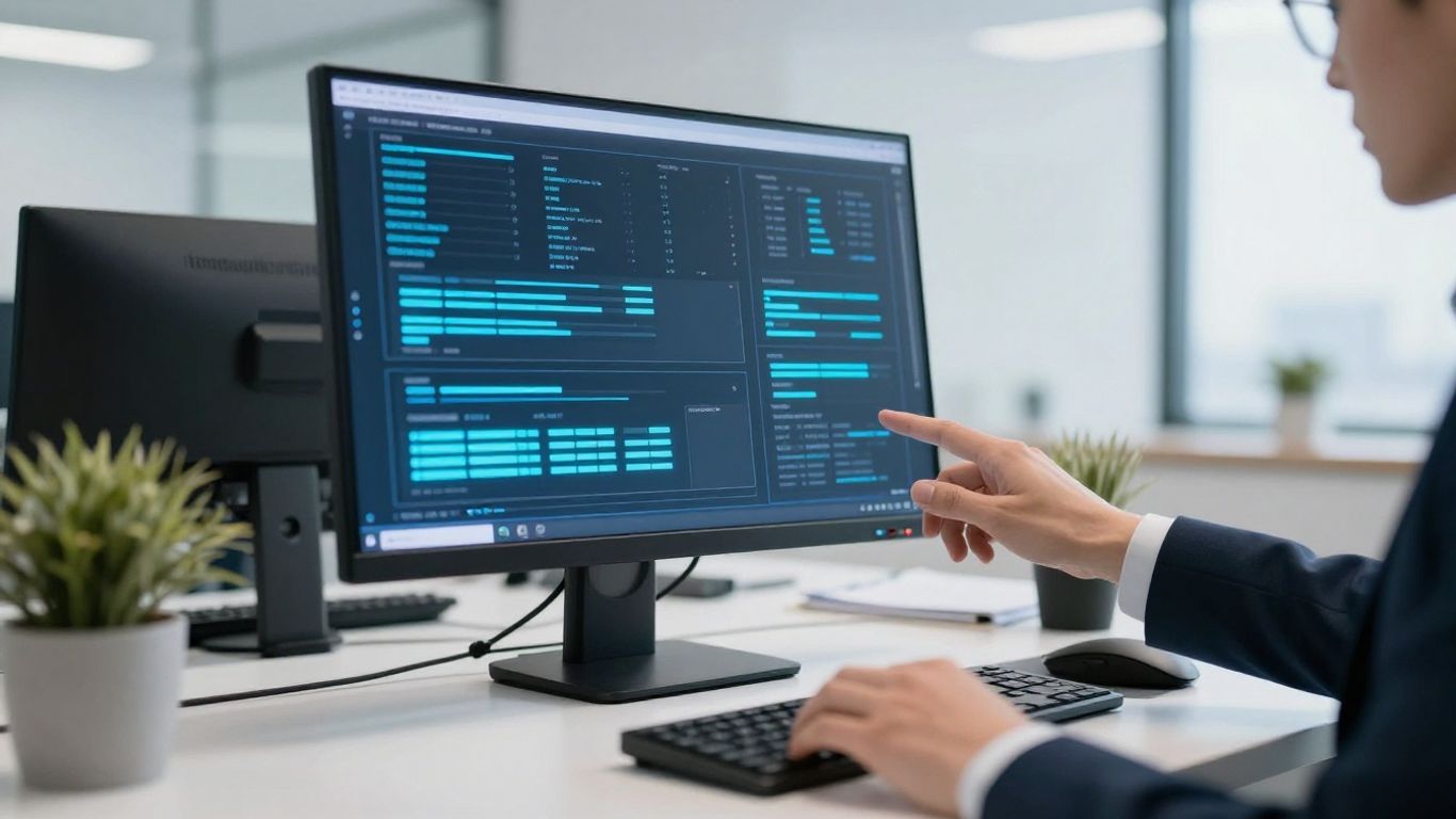 Law firm office with advanced technology and connectivity.