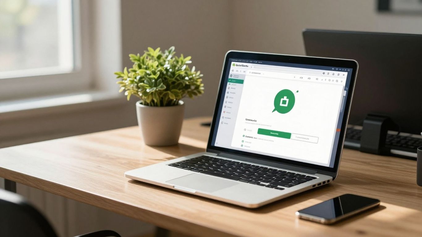 QuickBooks software interface on a laptop screen.